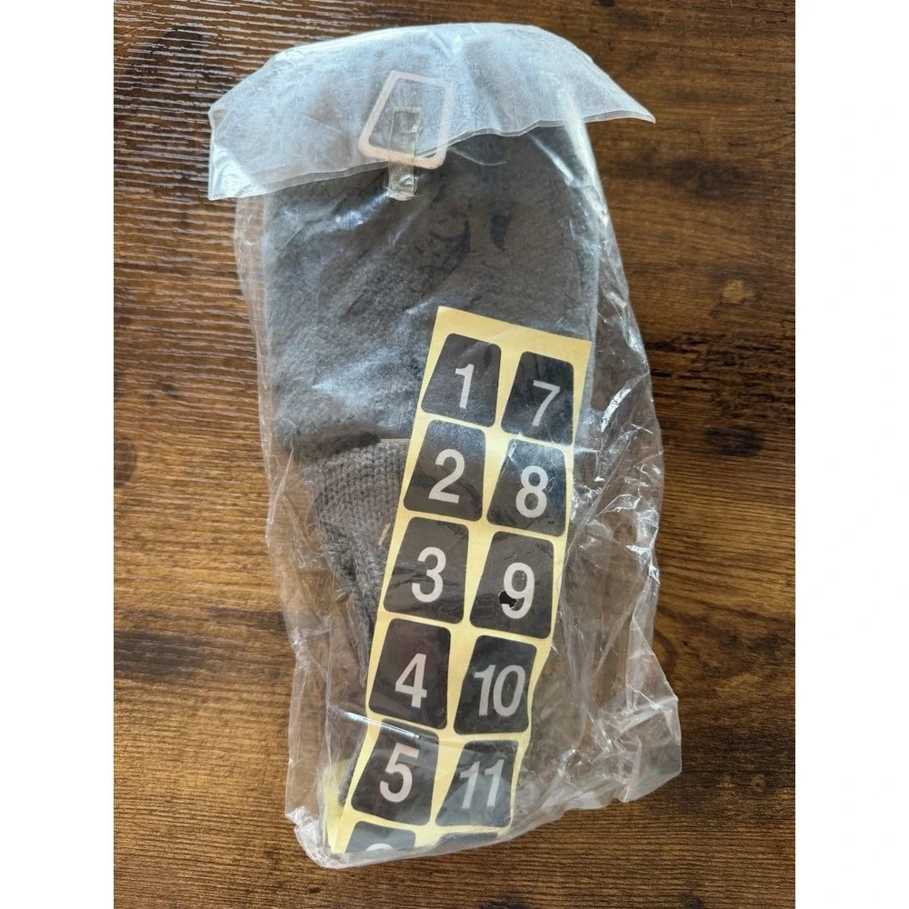 NIB TRACKS vintage knit golf club headcovers numbered club markings